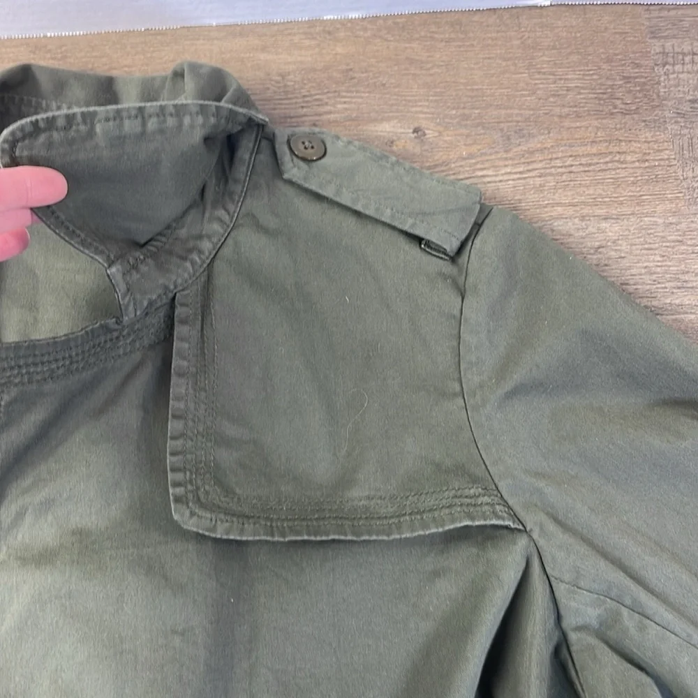 Coldwater Creek Women’s  Army Green Belted Utility Jacket, Size 18 - Picture 7 of 14